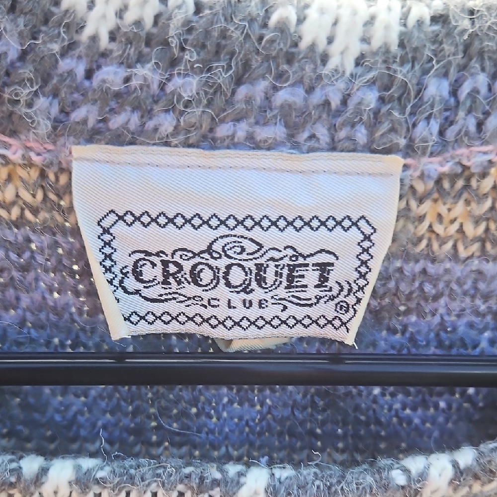 Vintage, Patterned Sweater With Multicolor Design - image 3